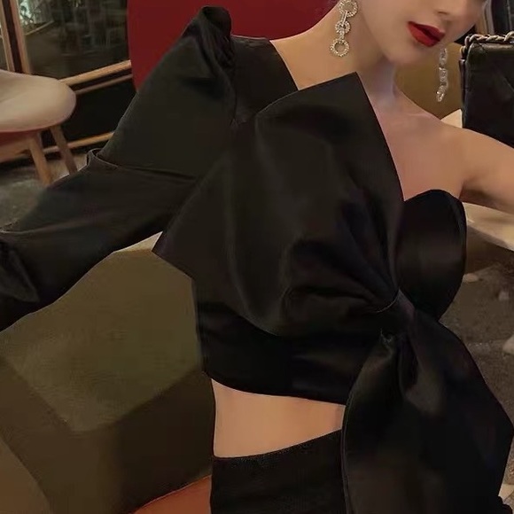Satin style crop top